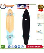 Sustainable 1950s Inspired Longboard Cruiser - Bamboo &amp; Maple Construction - $2,949.40 MXN