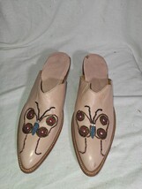 Womens cowboy Mules custom butterfly jewel beeds Pink size 6.5 item: M6108 - $84.15