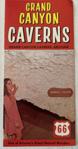 Grand Canyon Caverns Route 66 Dinosaur City Arizona Brochure Guide Map - $6.88