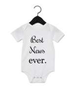 Best News Ever Baby Bodysuit - Baby Announcement - White Baby T Shirt - ... - £11.74 GBP