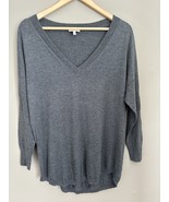 Joie Women’s Grey V-Neck 3/4 Sleeves Soft Pullover Sweater Size Small - $565.09 MXN