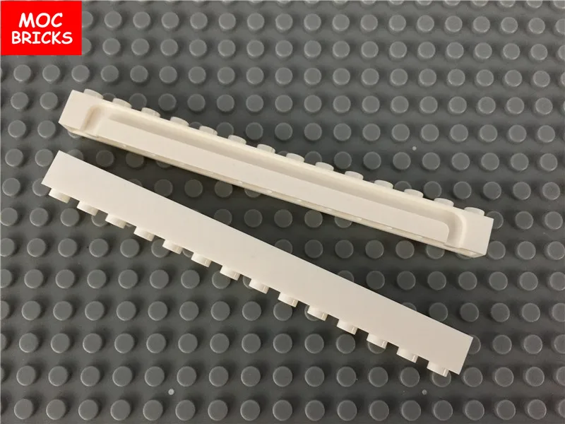 20pcs/lot MOC Bricks White Brick, Modified 1 x 14 with Groove fit with 4217 - £15.40 GBP