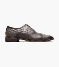 Stacy Adams Rodano Leather sole Lizard Cap Toe Oxford Shoes Gray 25527-020 image 2