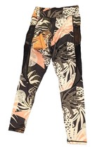 Shein Yoga Floral Mesh Leggings Athletic Sports Wear Compression Womens Size M - £15.89 GBP