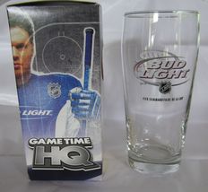 2007 Bud Light Boxed Gametime HQ Proud Sponsor NHL 18 Oz. Beer Glass  - £12.78 GBP