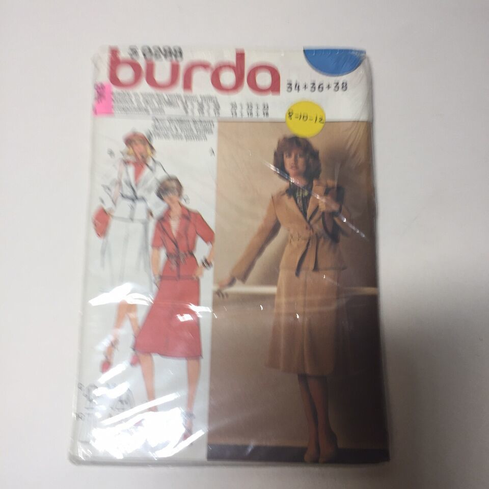 Primary image for Burda 0288 Size 8-10 34-39 Misses' Jacket Skirt Suit