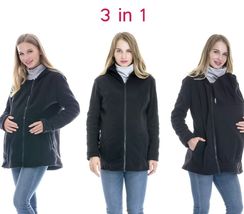 Seraphine Jacket Womens Large Blue 3 In 1 Hoodie Maternity Baby Wearing ... - $58.80