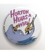 Dr. Seuss Horton Hears A Who Button Pin 1.75&quot; Elephant &amp; Monkeys - £7.93 GBP