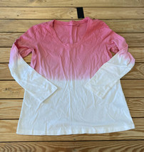 Candace Cameron Bure NWOT Women’s Ocean dipped Long sleeve tee Size XS Pink DF - £13.08 GBP