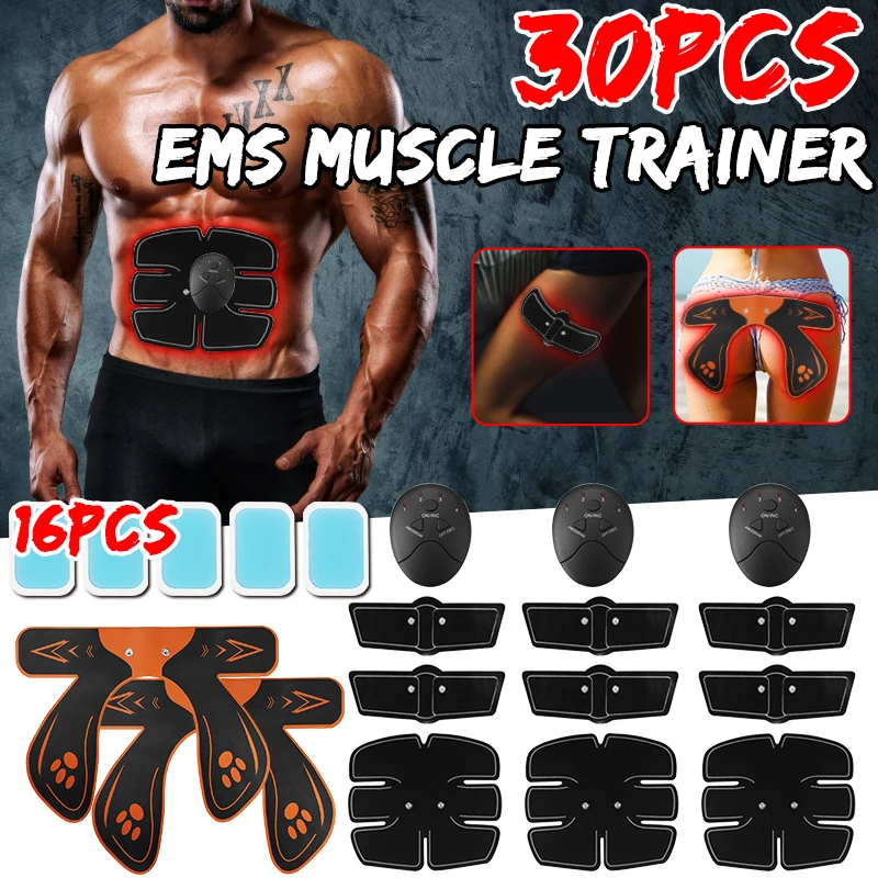 Sporting 30PCS/Set EMS Smart Trainer Upgrade Bodybuilding Trainer Wireless Muscl - £67.14 GBP