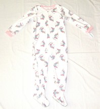 Carters Fleece Footed Pajama Blanket Sleeper Size 14 Girl Unicorn Rainbo... - £21.96 GBP