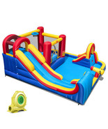 7 in 1 Outdoor Inflatable Bounce House with Water Slides and Splash Pool... - $646.99