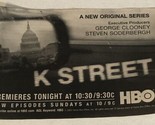K Street HBO Tv Guide Print Ad James Carville Mary McCormack  TPA18 - £4.73 GBP
