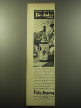 1959 Pedro Domecq Fundador Brandy Ad - The classic brandy of Spain - $14.99