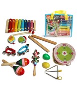 PLAYSET 14 Pcs Educational Instruments in Solid Wood for Children 4-6 ag... - $875.73 MXN