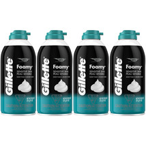 Pack of 4 New Gillette Foamy Shave Foam Sensitive 11 Ounce - £20.25 GBP