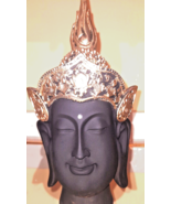 Tibetan Buddha Head Handmade Divine Contemplation Resin Sculpture -Culti... - $73.45 CAD