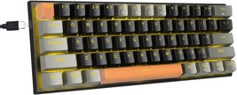 E-Yooso Portable 60% Mechanical Gaming Keyboard,18 Backlit Mini, Black Grey - £28.89 GBP