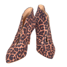 Jessica Simpson Cheetah Leopard Shootie Mules Pumps Booties Heels 7M - $30.82