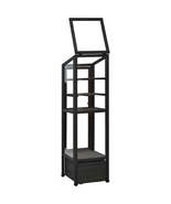 TOPMAX 62.4” Mini Wood Garden Greenhouse with Shelves &amp; Storage – Black ... - €211,65 EUR