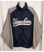 Vintage Majestic NY Yankees Blue Spell Out Wind Breaker Jacket XXL - $79.48