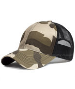 HOT 2 Camouflage Plain Trucker Hat - Mesh Back Snapback Baseball Cap Sol... - £15.06 GBP