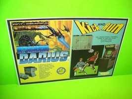 Electrocoin Darius Arcade FLYER Kick And Run Original NOS 1987 Retro Vin... - $61.28