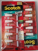 2Pk 3M Scotch No Run Gel Super Glue= 10 Tubes Single Use Precise Tip - £10.19 GBP