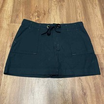 Lee Just Below the Waist Solid Black Denim Skort Size 16P Petite Jean Skirt - £20.50 GBP
