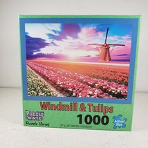 1000 Piece Jigsaw Puzzle &#39;Windmill &amp; Tulips&#39; Dutch Holland Scene, 27&quot; x ... - £11.82 GBP