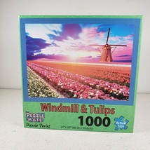 1000 Piece Jigsaw Puzzle &#39;Windmill &amp; Tulips&#39; Dutch Holland Scene, 27&quot; x ... - £11.62 GBP