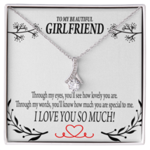 To My Girlfriend  Special to Me Alluring Ribbon Necklace Message Card - £53.40 GBP+