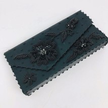 Vintage Beaded Black Evening Bag Clutch 1960s The Akron Fortune Hong Kong - £31.92 GBP