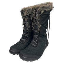 Columbia Boots Womens Black Waterproof Omni Heat Winter Snow Faux Fur Qu... - $49.49