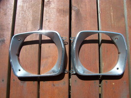 1973 1974 Plymouth Duster Head Light Bezels Oem Scamp Valiant - £72.51 GBP