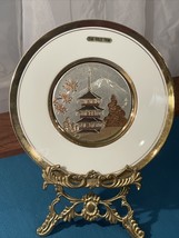 The Art of Chokin, Cherry Blossoms 7.5” Plate 24KT Gold Trim Made In Japan - £8.88 GBP