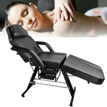Massage Table Tattoo Lash Chair Facial Bed Waxing Salon Spa Equipment Black - £234.20 GBP