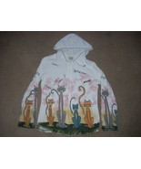 womens jacket/hoodie jess &amp; Jane size medium white with cats nwot - $40.00