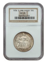 1936-D 50C San Diego Ngc MS65 - £180.02 GBP