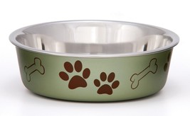 Loving Pets Metallic Dog Bowl Artichoke 1ea/SM - £7.06 GBP