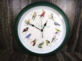National Audubon Society Singing Musical Birds of America Green Wall Clock - £19.94 GBP