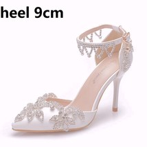 Crystal Queen Shoes Woman  Diamond Tassels High Heels Pumps Wedding Shoes Bridal - £54.28 GBP