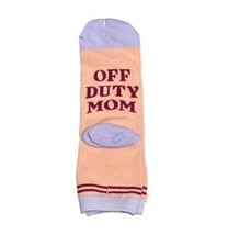 2 Pair Adult &quot;OFF DUTY MOM&quot; Ankle Socks (One Size) Multicolored - NEW!!!! - $7.69