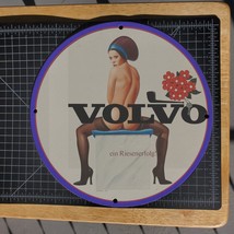 Vintage 1967 Volvo Swedish Automobile Company Porcelain Gas &amp; Oil Sign - £99.91 GBP