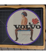 Vintage 1967 Volvo Swedish Automobile Company Porcelain Gas &amp; Oil Sign - £97.73 GBP