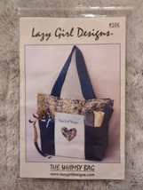 Lazy Girl Designs #206 The Whimsy Bag Tote W Interior Pockets Uncut Pattern - £5.99 GBP