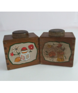 Vintage Woodpecker Continental Gourmet Wooden Salt &amp; Pepper Shakers Japan - $282.24 MXN