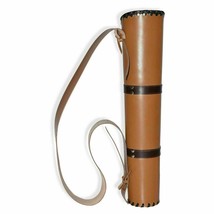 Traditional Back Arrow Archery Quiver Brown Leather Handmade Hunting Quivers - £110.82 GBP