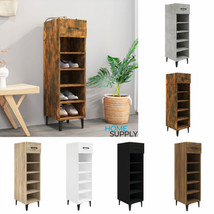 Modern Wooden Narrow Hallway Shoe Storage Cabinet Organiser Rack Unit Dr... - £43.90 GBP+