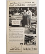 1950 Print Ad Body by Fisher General Motors Couple with New Buick - £10.69 GBP
